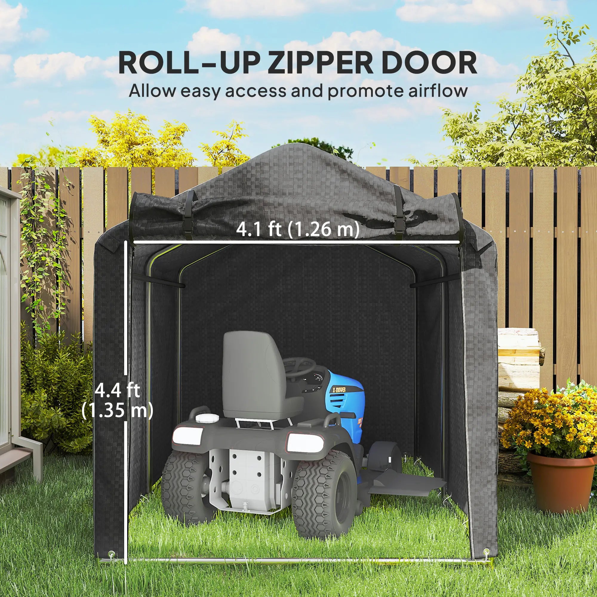 Outdoor Storage Shed, UV Resistant Bike Tent, Portable for Motorcycle, Black Portable Shed at Gallery Canada