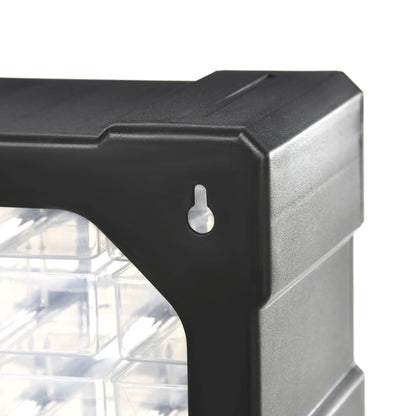 Plastic 39 Drawer Parts Organizer, Wall Mount Storage Cabinet, Black Tool Organizers at Gallery Canada