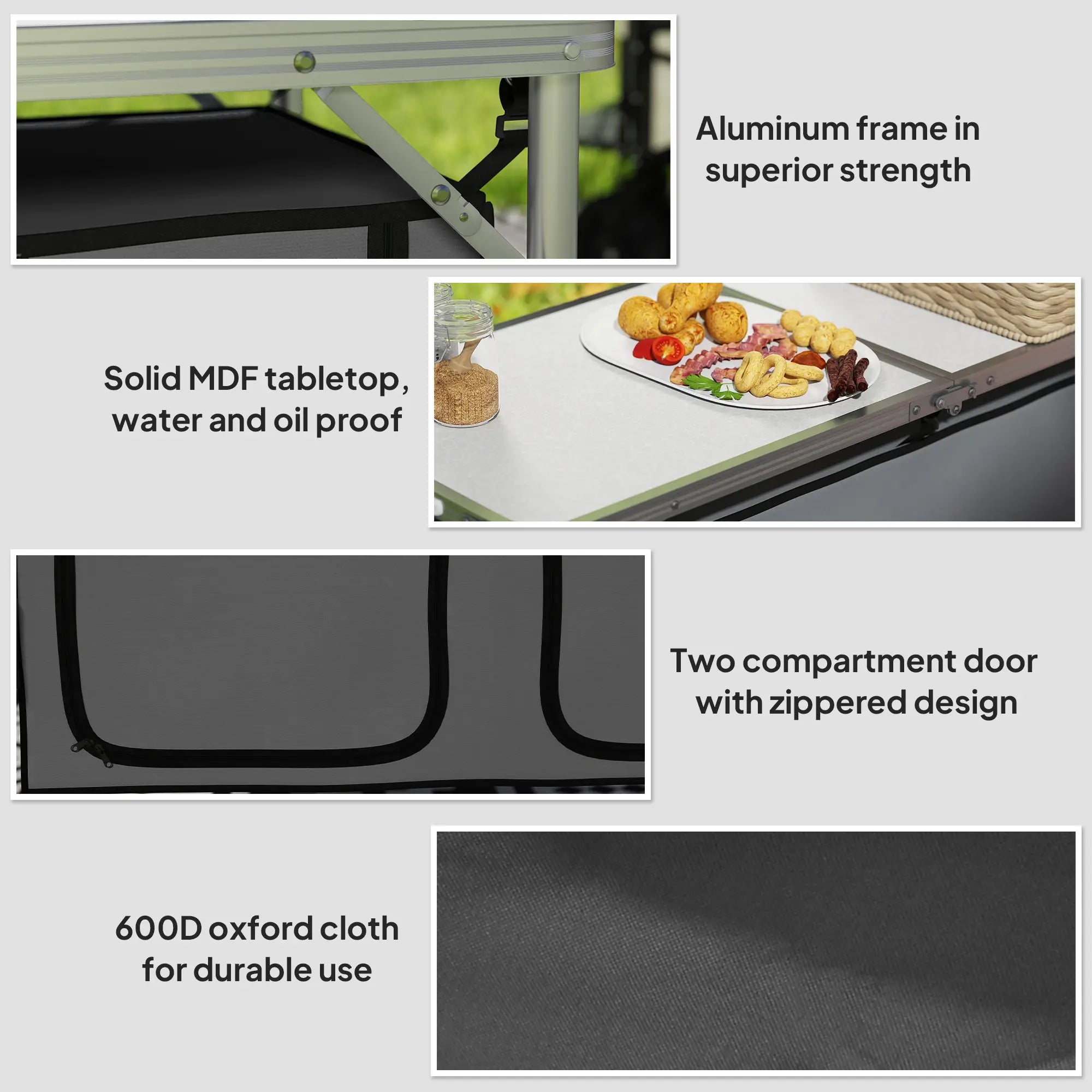 Adjustable Height Aluminum Folding Picnic Table, Outdoor Camping Picnic Tables & Camping Chairs at Gallery Canada