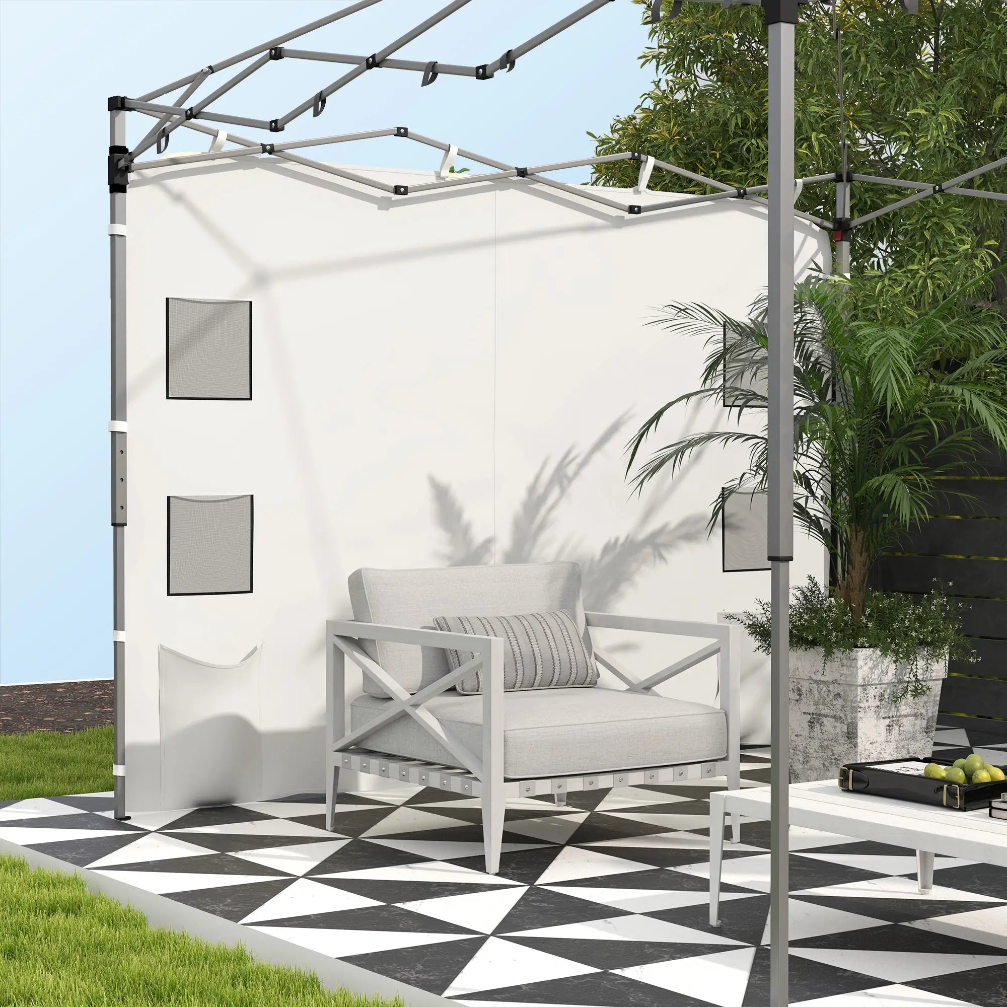 Instant Canopy Sidewall, 10 x 10 ft, 1 Pack, White Gazebo Sidewalls at Gallery Canada