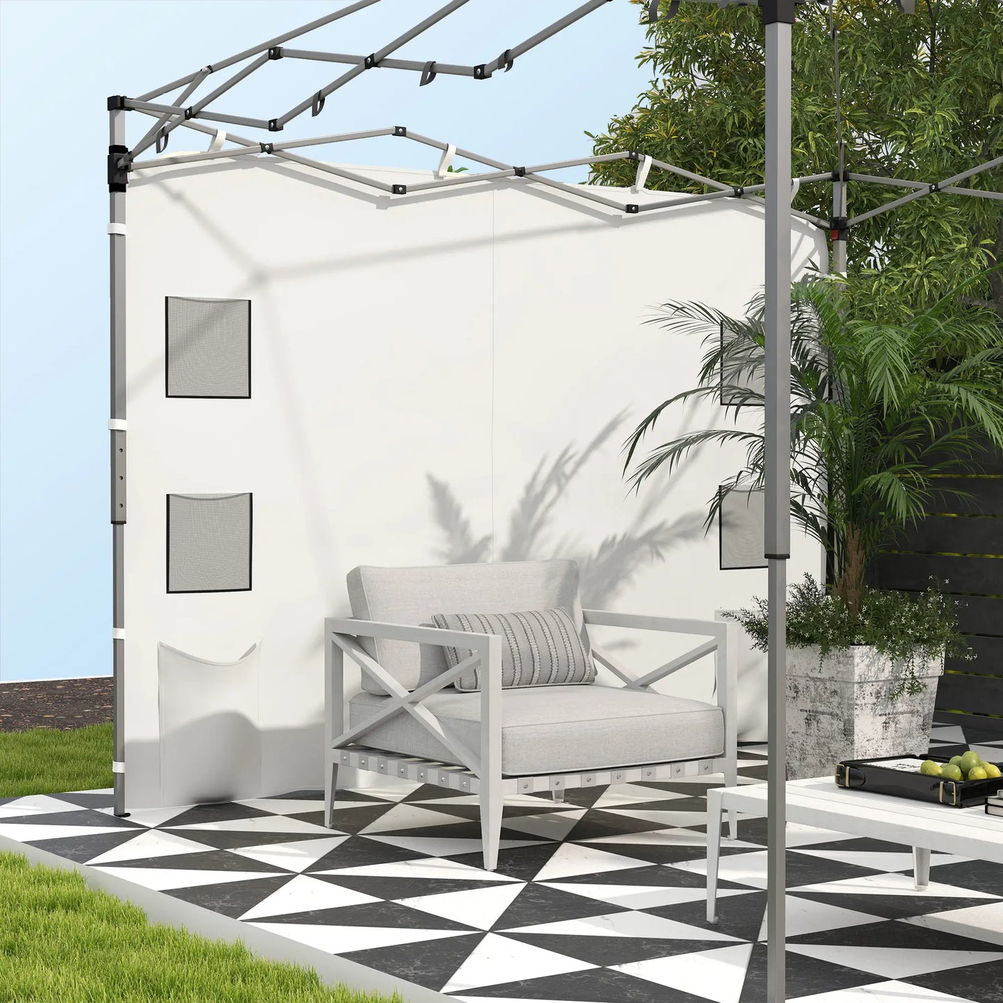 Instant Canopy Sidewall, 10 x 10 ft, 1 Pack, White Gazebo Sidewalls at Gallery Canada