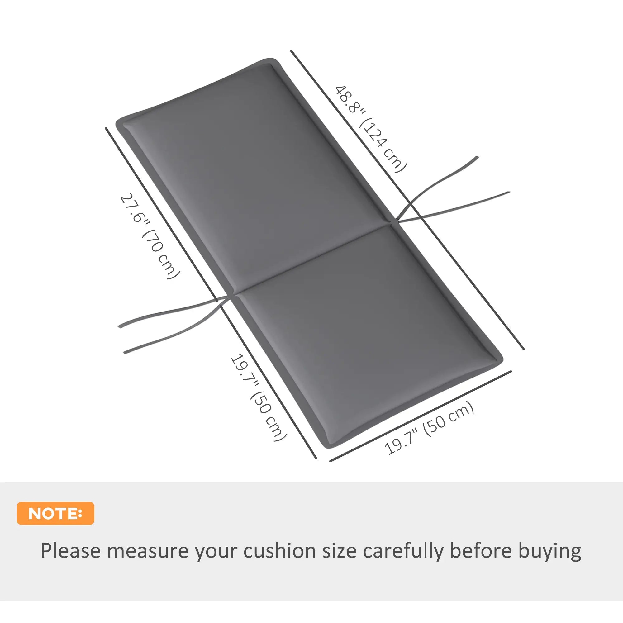 Outdoor Chair Cushions, Set of 2, High Back, UPF50+, Dark Grey Patio Chair Cushions at Gallery Canada