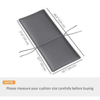 Outdoor Chair Cushions, Set of 2, High Back, UPF50+, Dark Grey Patio Chair Cushions at Gallery Canada