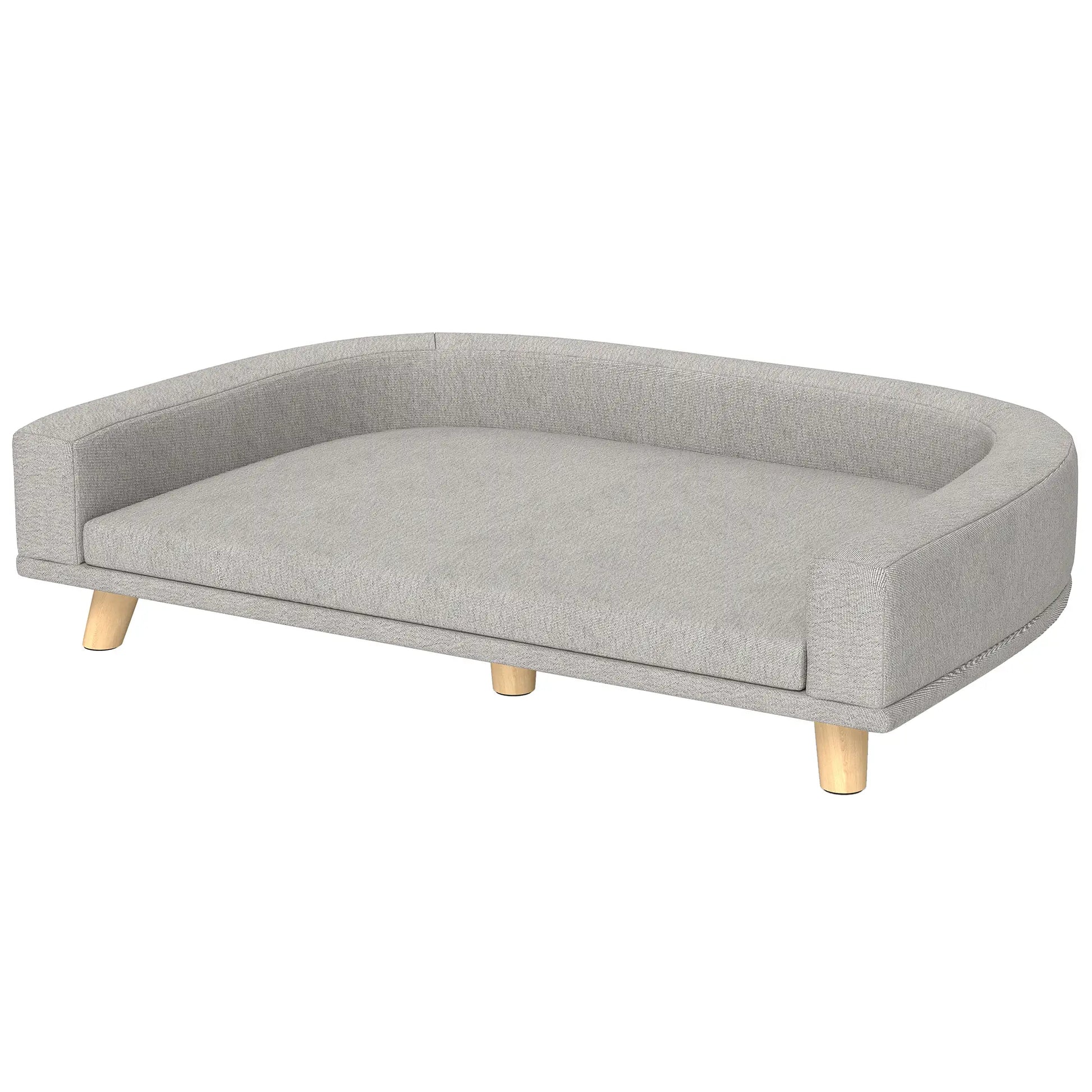Large Dog Sofa with Washable Cover, Anti-Slip Pads, Grey Dog Sofas Grey at Gallery Canada