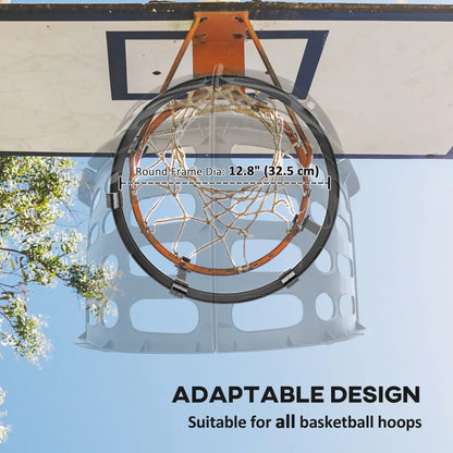 Height Adjustable Basketball Rebounder, 360° Rotatable Return Chute, Black Basketball at Gallery Canada