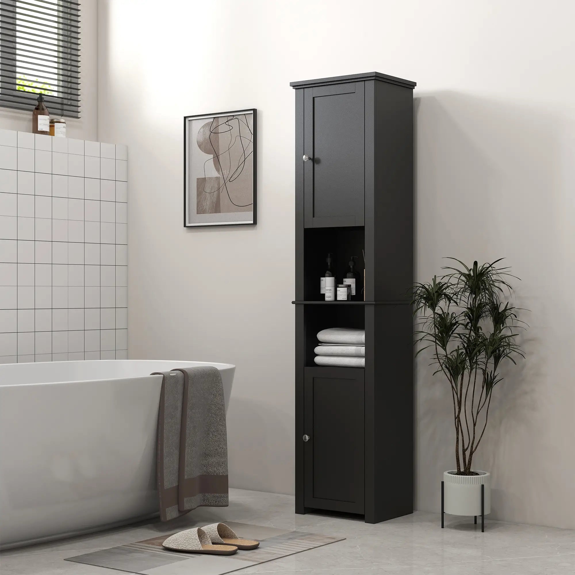Tall Medicine Cabinet, Freestanding Bathroom Storage, Black Bathroom Cabinets at Gallery Canada