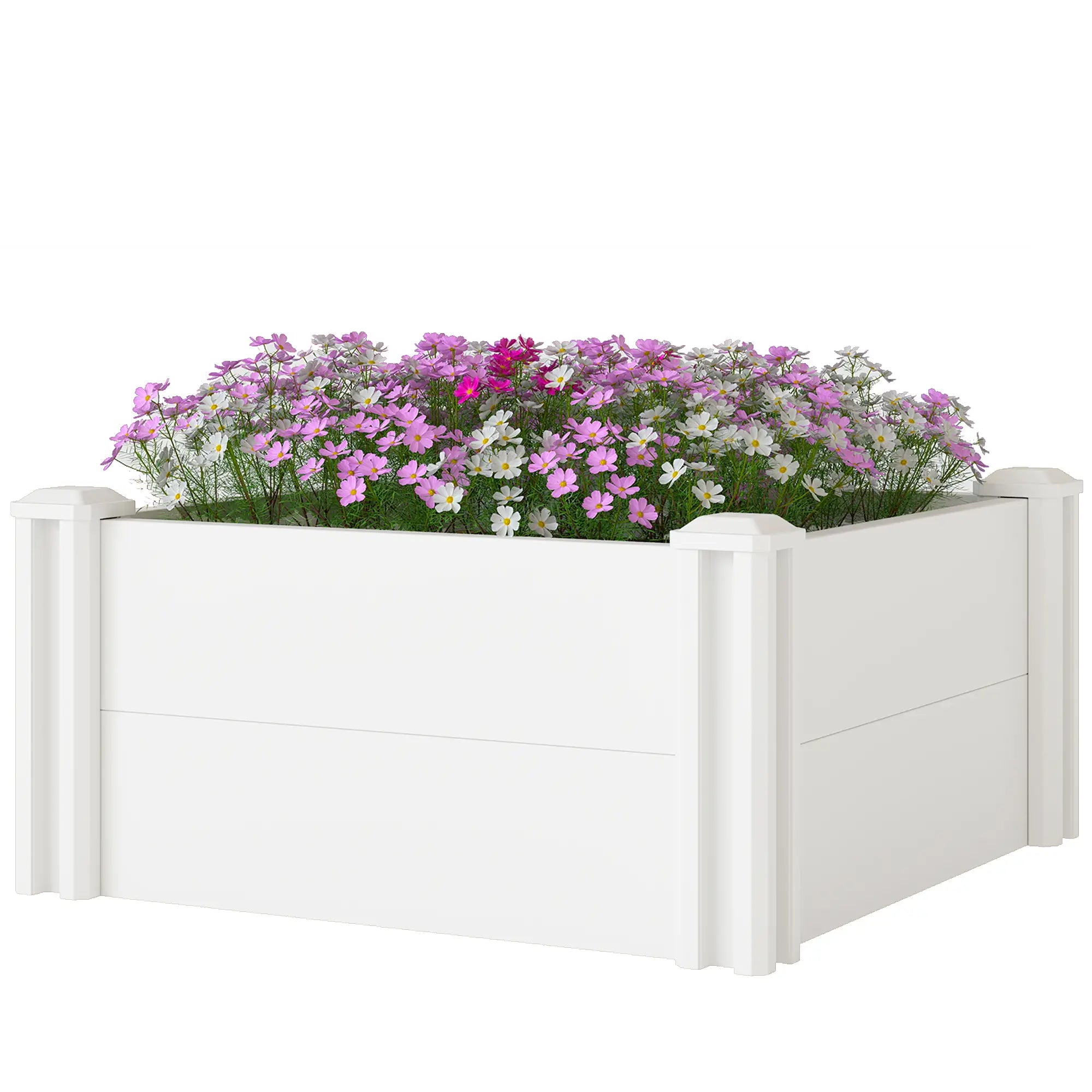 Modular Raised Garden Bed Kit, 2 x 2 x 1ft, White Raised Garden Beds White at Gallery Canada