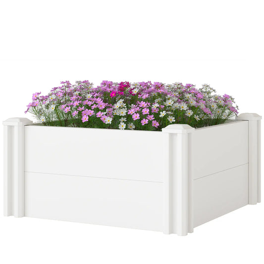 Modular Raised Garden Bed Kit, 2 x 2 x 1ft, White Raised Garden Beds White at Gallery Canada