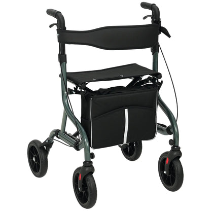 Foldable Rollator Walker With Seat, Adjustable Handles, Green Knee Walker & Wheelchair Ramps at Gallery Canada