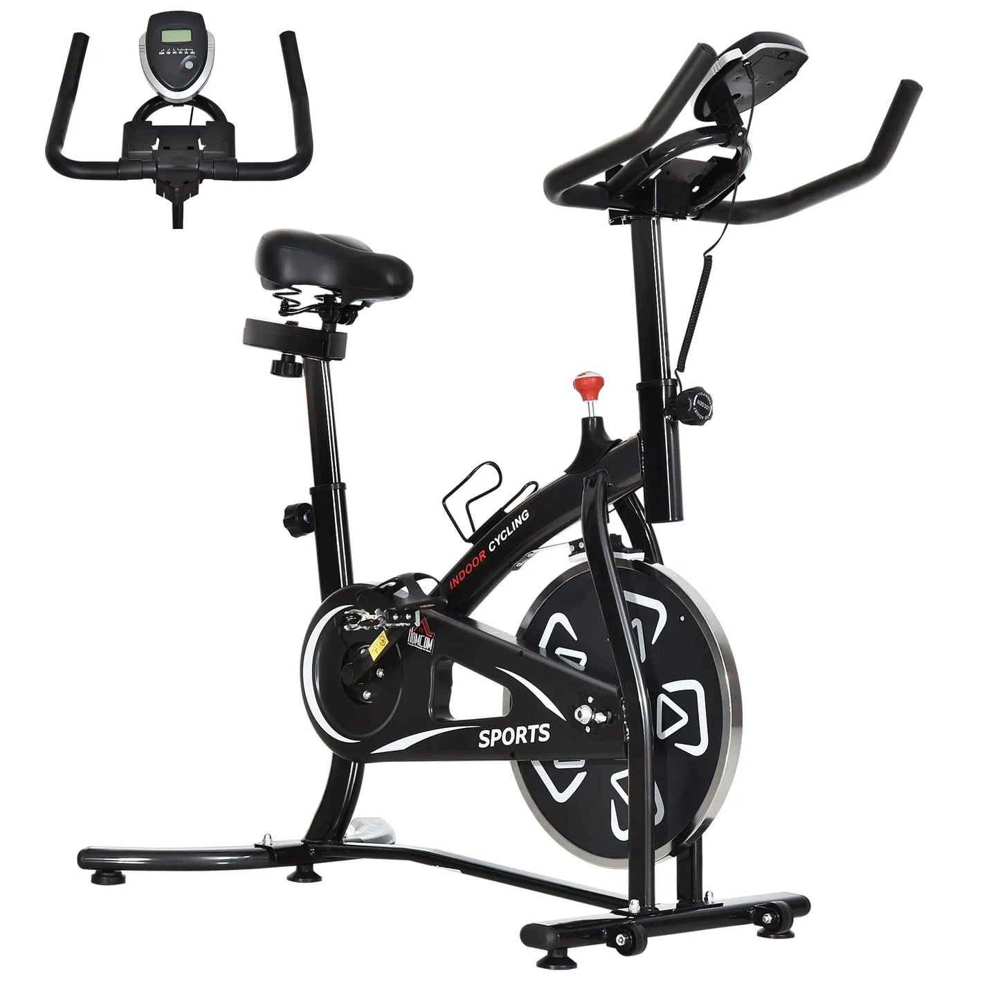 Exercise Bike with LCD Display, Indoor Cycling, 6kg Flywheel, Black Exercise & Stationary Bikes at Gallery Canada