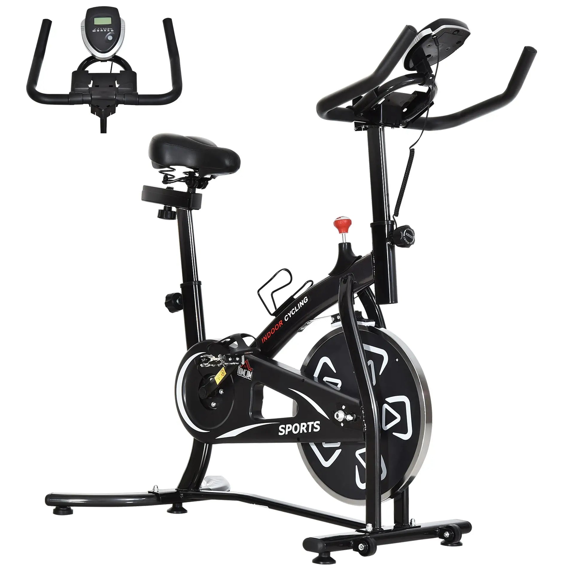 Exercise Bike with LCD Display, Indoor Cycling, 6kg Flywheel, Black Exercise & Stationary Bikes at Gallery Canada
