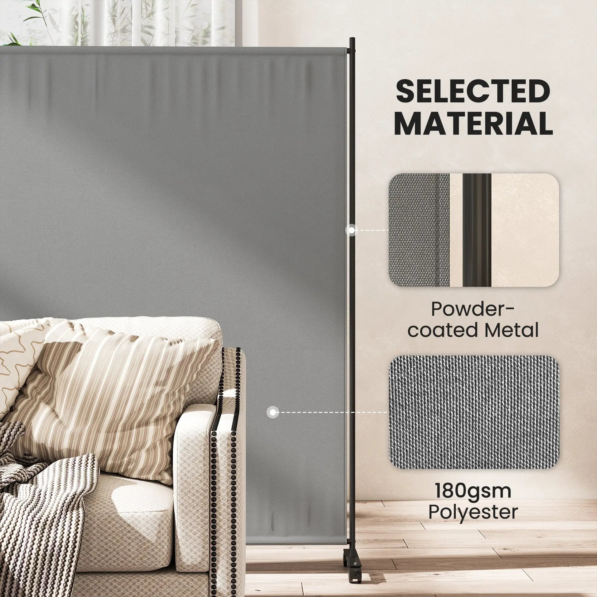 Outdoor Room Divider, Rolling Privacy Screen, 6ft Tall Side Awnings at Gallery Canada