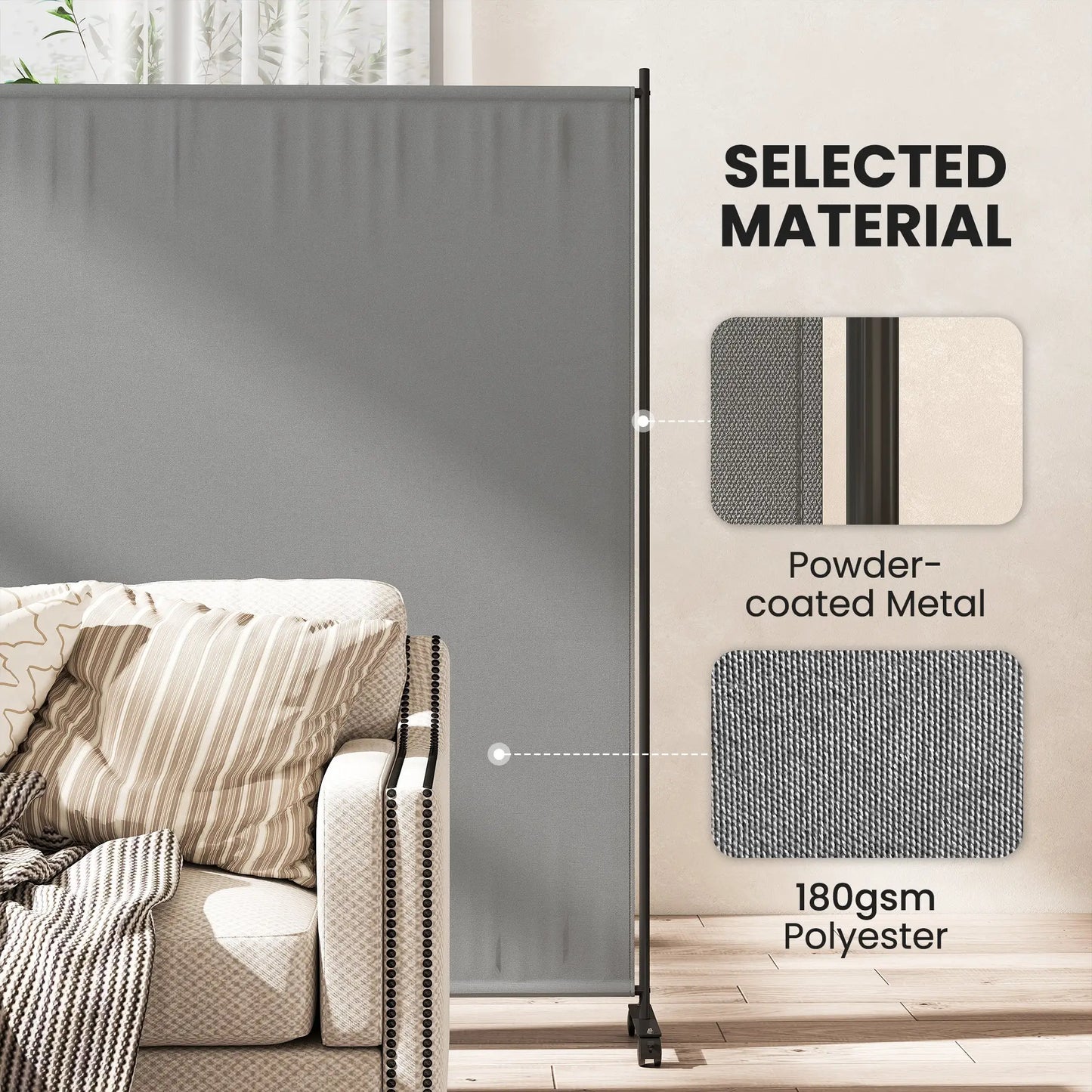 Outdoor Room Divider, Rolling Privacy Screen, 6ft Tall Side Awnings at Gallery Canada