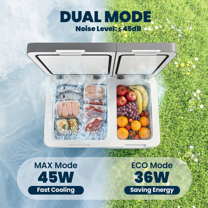 12 Volt Car Refrigerator, Dual Zone 48 QT Car Fridge with App Control, 12/24V DC and 100-240V AC, Car Coolers at Gallery Canada