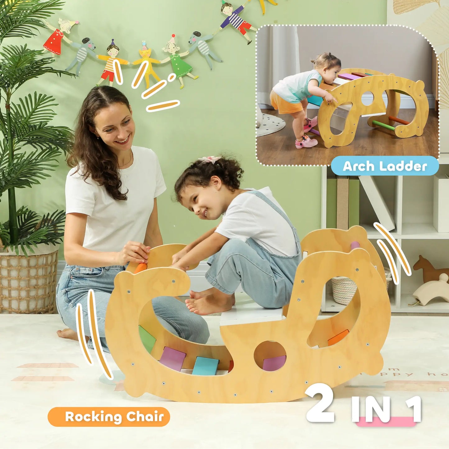 Wooden Arch Ladder Baby Rocker, Toddler 18-48 Months Baby Gym & Playmats at Gallery Canada