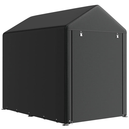 4 x 6ft Outdoor Storage Shed Tent, Portable, Roll-up Door Portable Shed Black at Gallery Canada