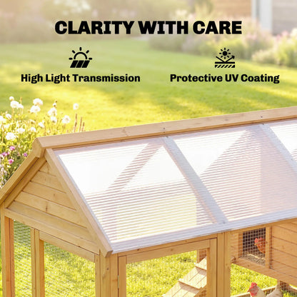 UV Protected Twin-Wall Greenhouse Panels, 47.2" x 23.6", 6 Pack, Clear Greenhouses at Gallery Canada