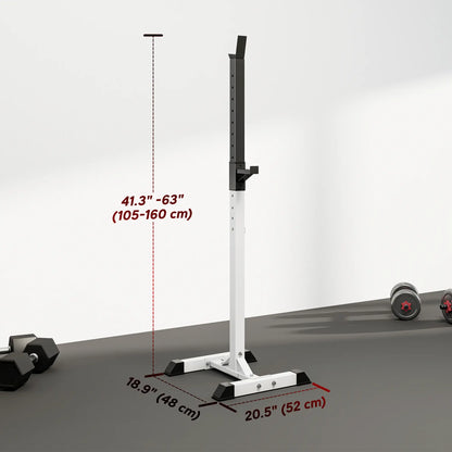 Adjustable Barbell Rack, Squat Stand, 2 Bars Holder, Black, White Power Towers at Gallery Canada