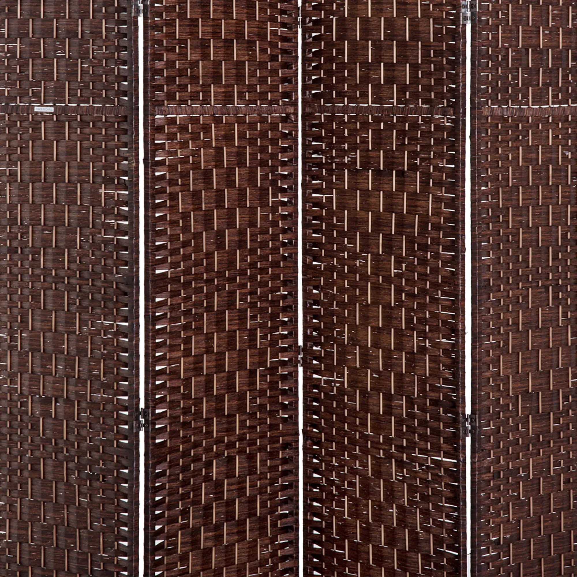 6ft Folding Room Divider, 4 Panel Wooden Frame, Brown Room Dividers at Gallery Canada