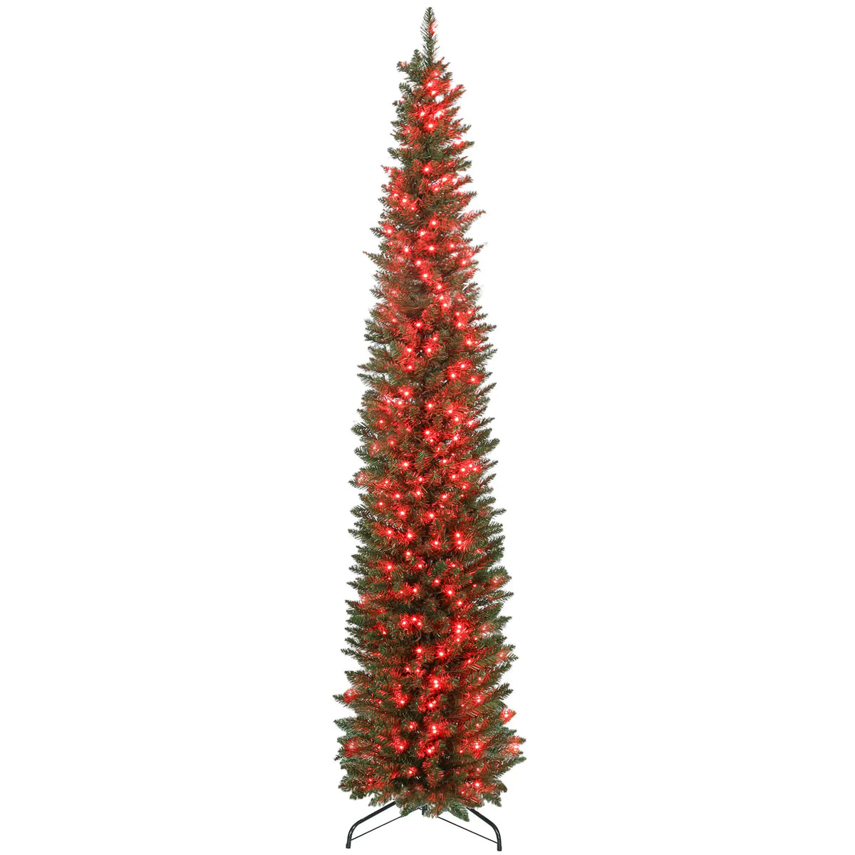 7.5ft Christmas Tree, Colorful DIY LEDs, Hinged Pencil, Remote, Timer, Green Pencil Christmas Trees Green at Gallery Canada