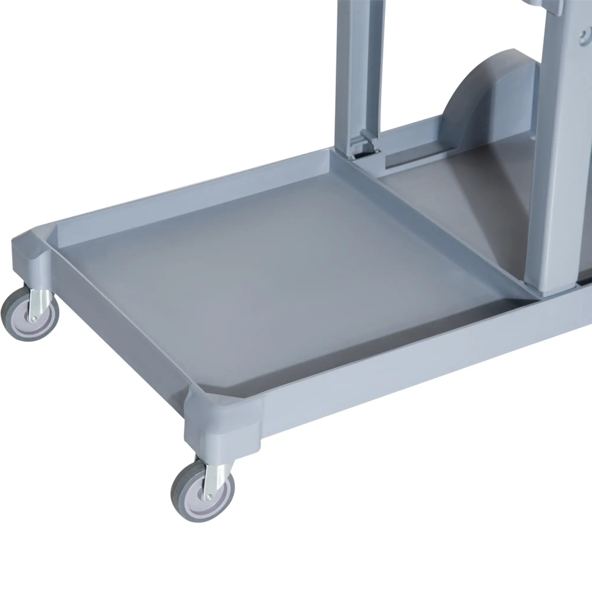 Janitorial Cart with 3 Shelves, Wheels, Rubbish Bag, Mop Holders, Grey Household Supplies at Gallery Canada