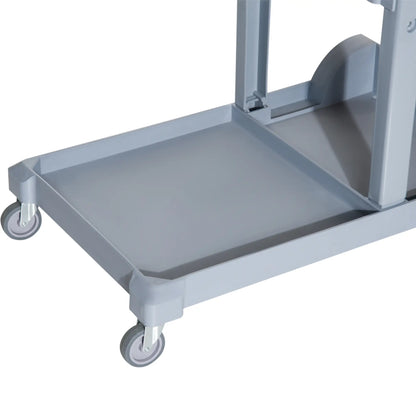 Janitorial Cart with 3 Shelves, Wheels, Rubbish Bag, Mop Holders, Grey Household Supplies at Gallery Canada
