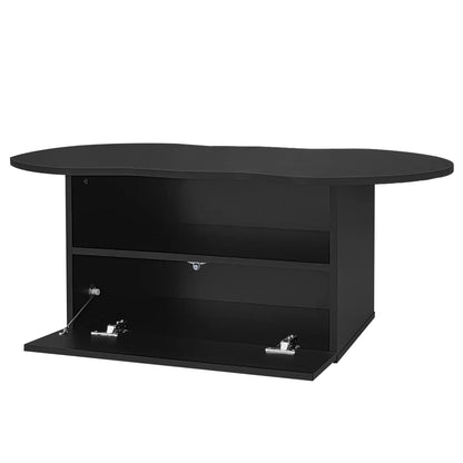 Coffee Table with Drawer, Open Storage, 39.5" L x 23.5" W x 15" H, Black Coffee Tables at Gallery Canada