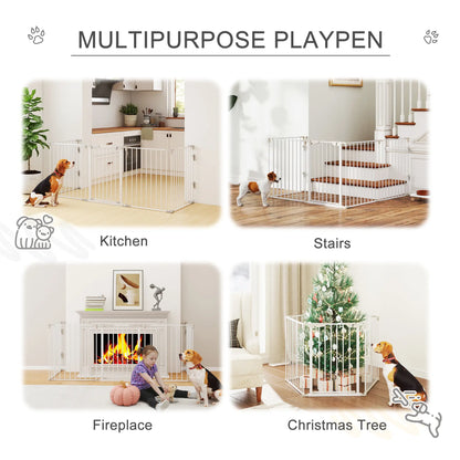 Foldable Dog Playpen, Small Medium Size, With Door, White Houses, Kennels & Pens at Gallery Canada