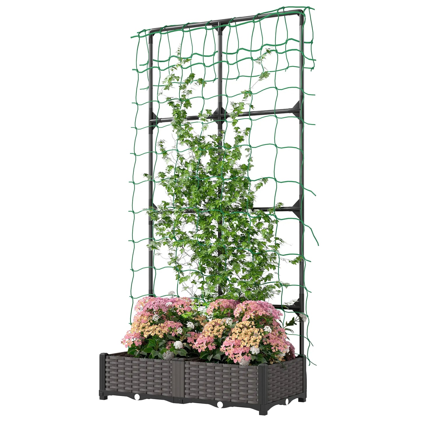 Plastic Planter Box With Trellis, Self-Watering Raised Garden Bed Raised Garden Beds Options at Gallery Canada