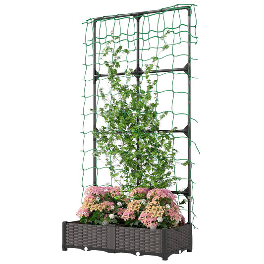 Plastic Planter Box With Trellis, Self-Watering Raised Garden Bed Raised Garden Beds Options at Gallery Canada