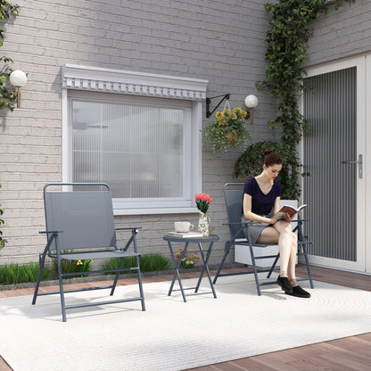 3 Pc Outdoor Bistro Set, Folding Patio Table and Chairs, Tempered Glass Tabletop Bistro Sets at Gallery Canada