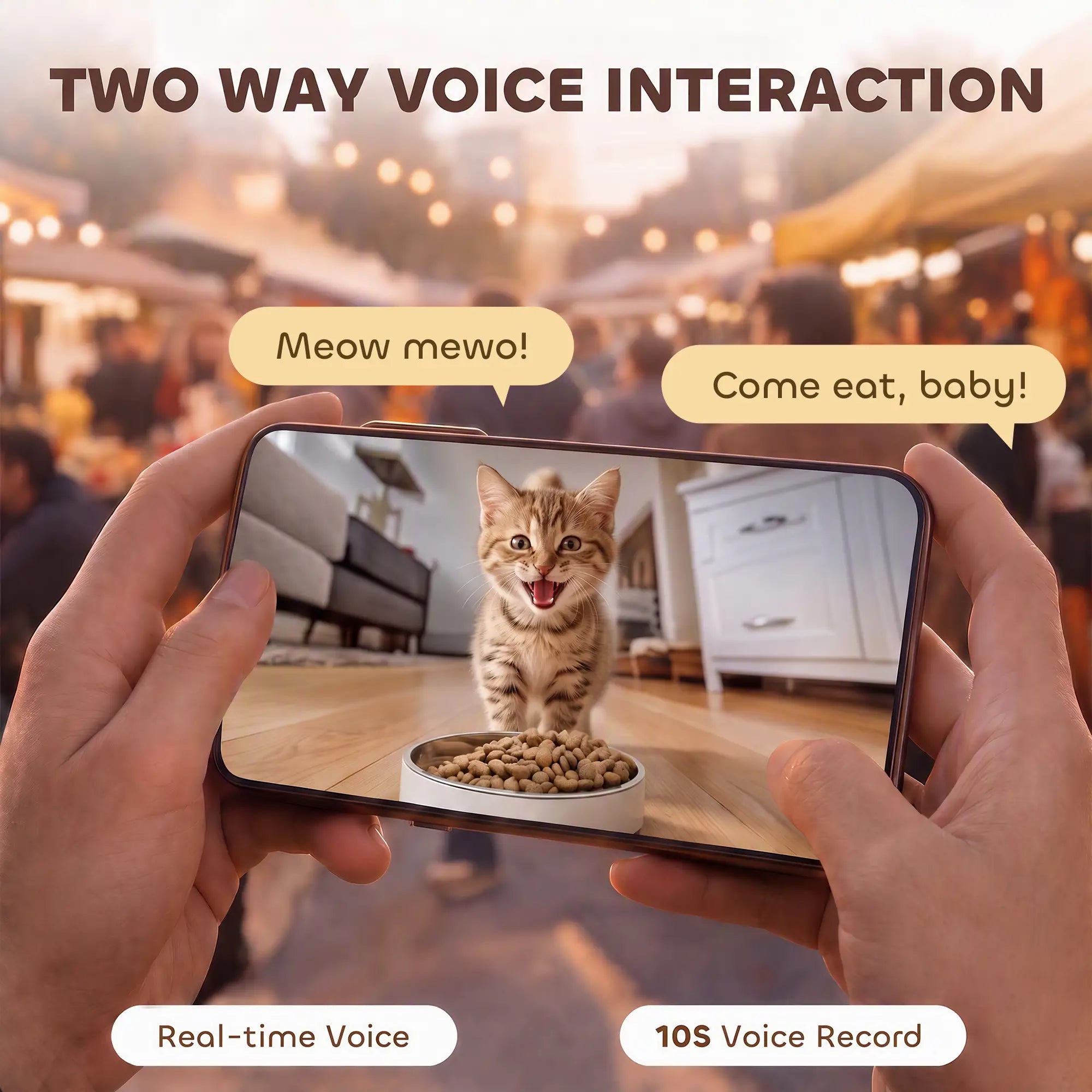 WiFi Cat Feeder with Camera, 8L, 2-Way Audio Dog Bowls at Gallery Canada