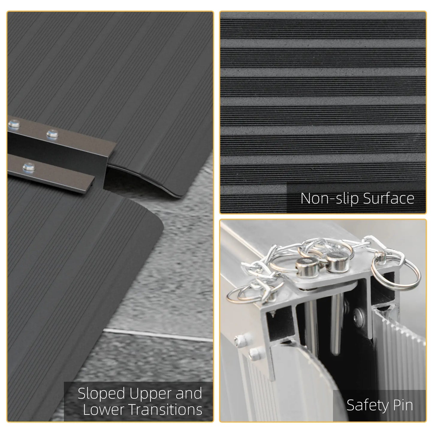 5ft Wheelchair Ramp, Non-Skid PVC, Foldable Aluminium Knee Walker & Wheelchair Ramps at Gallery Canada