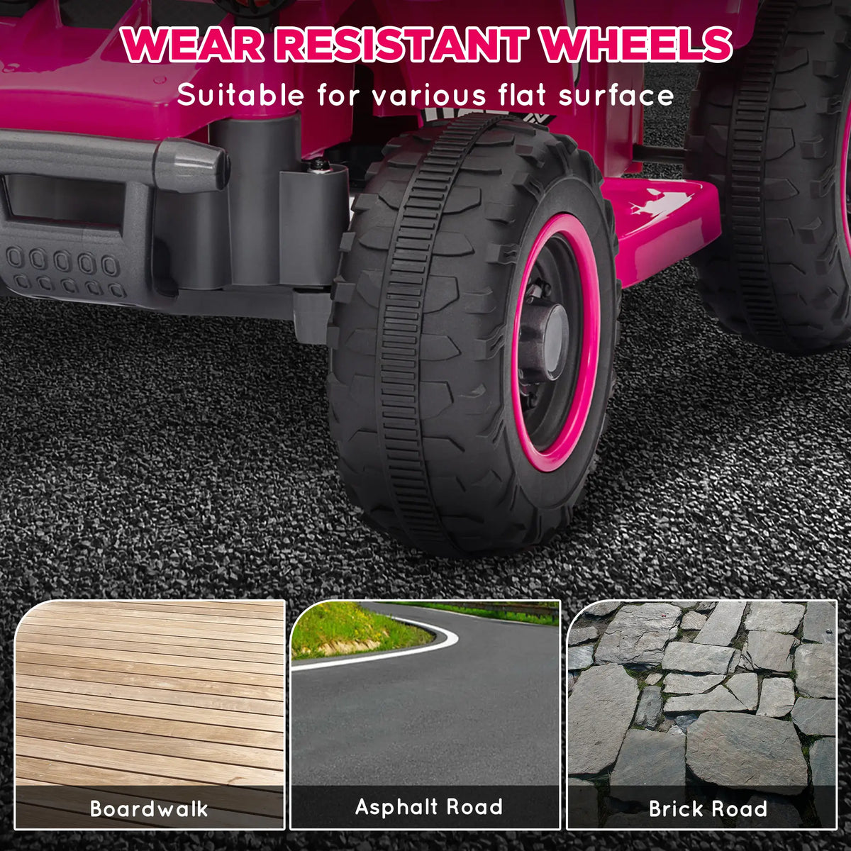 6V Kids ATV Quad, 4 Wheeler Electric Ride On Car, Pink Electric Toy Cars at Gallery Canada