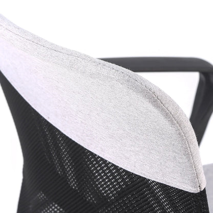 Mid Back Office Chair, Linen Mesh Desk Chair, Adjustable Height, Grey Executive & Manager Chairs at Gallery Canada