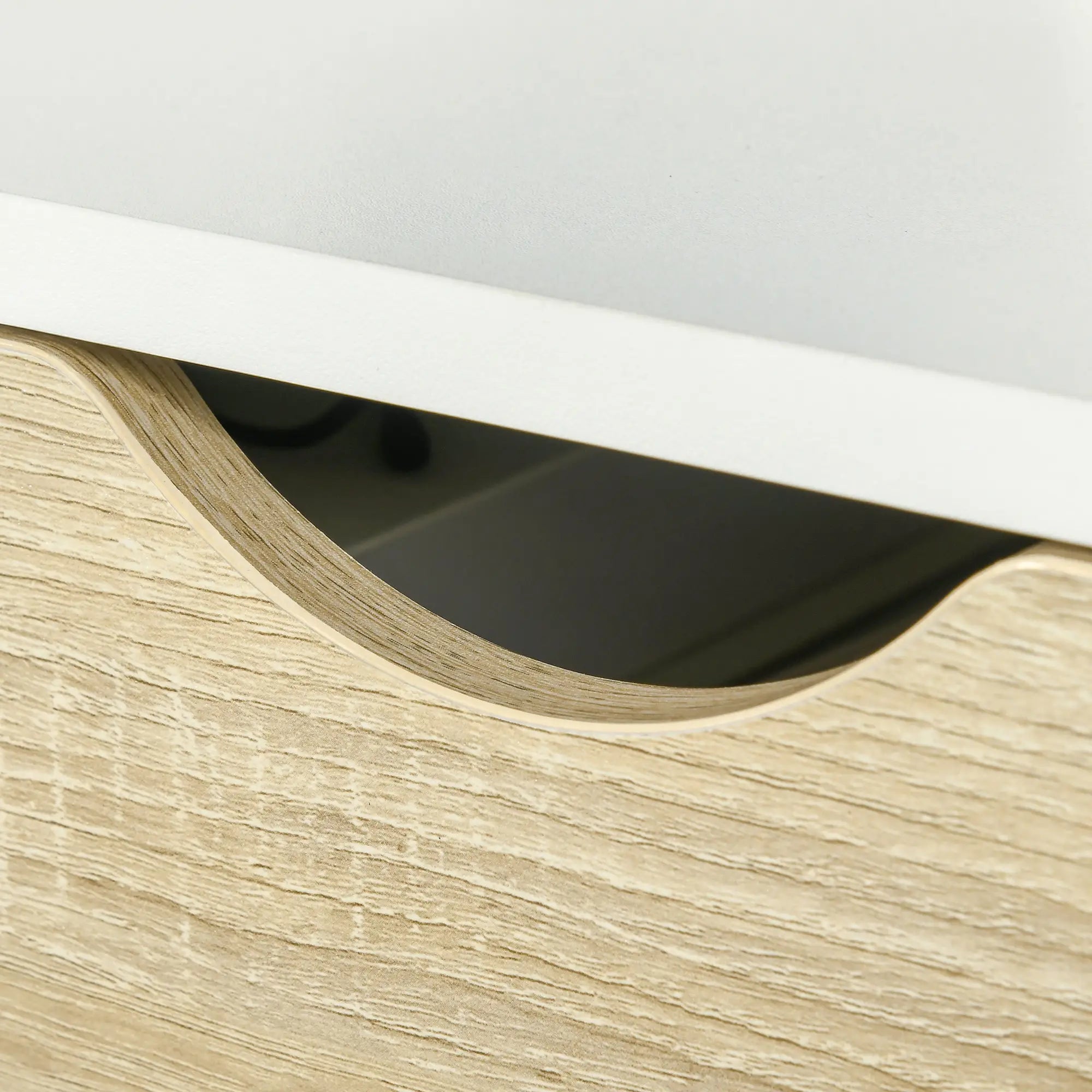 Set of 2 Bedside Tables, Modern Nightstand with Drawer, Shelf, White Bedside Tables at Gallery Canada