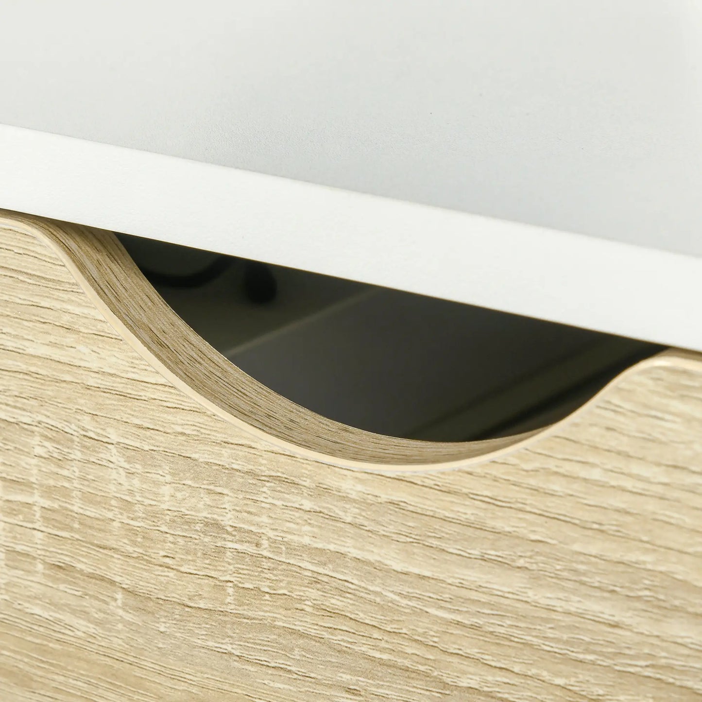 Set of 2 Bedside Tables, Modern Nightstand with Drawer, Shelf, White Bedside Tables at Gallery Canada