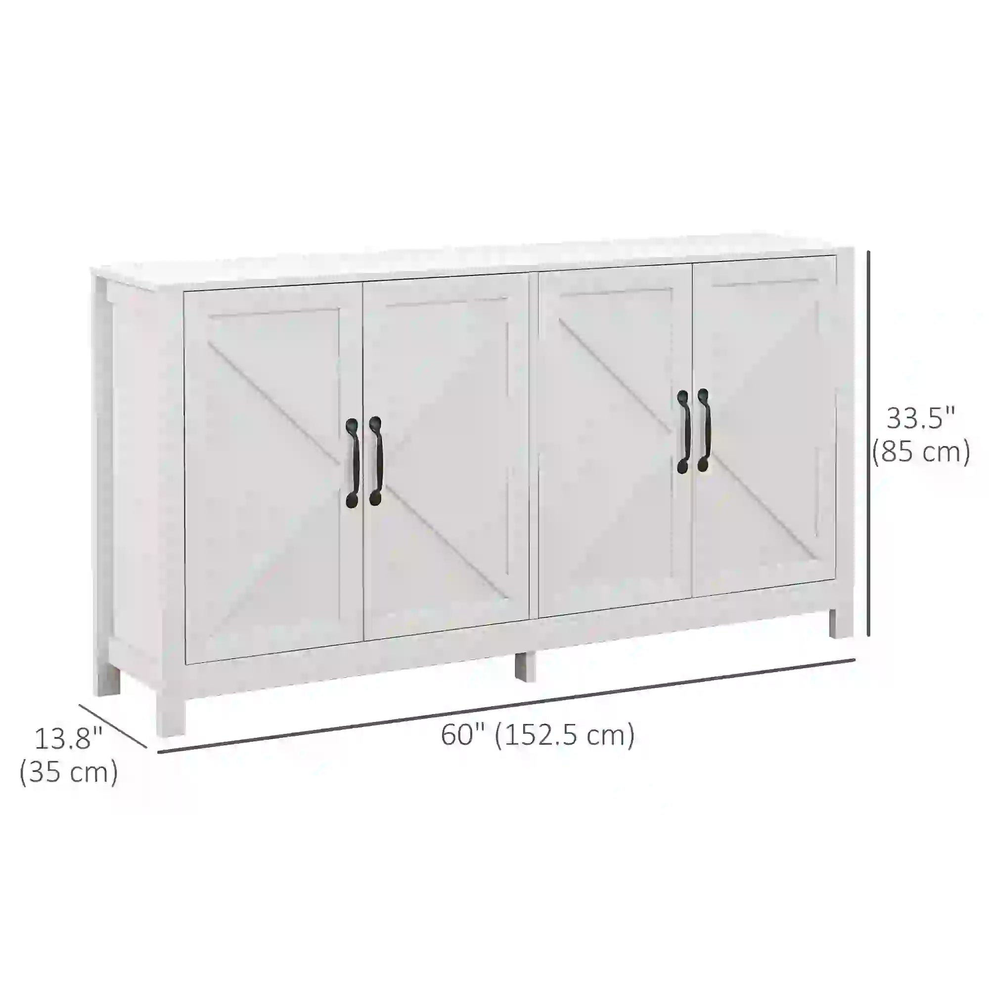Sideboard Buffet, Storage Cabinet, TV Stand for 65 Inches, White Bar Cabinets at Gallery Canada