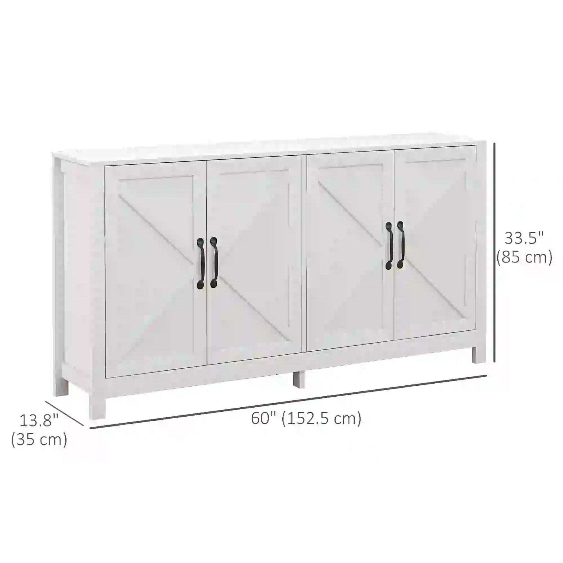 Sideboard Buffet, Storage Cabinet, TV Stand for 65 Inches, White Bar Cabinets at Gallery Canada