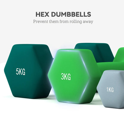 40 LBS Hex Dumbbell Set, Adjustable, Home Gym, Green Dumbbells & Barbells at Gallery Canada