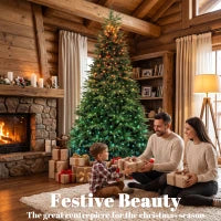Sapin de Noël de 9 pieds, Frasier Grande Fir, conception à charnières, LEDs, télécommande, minuterie