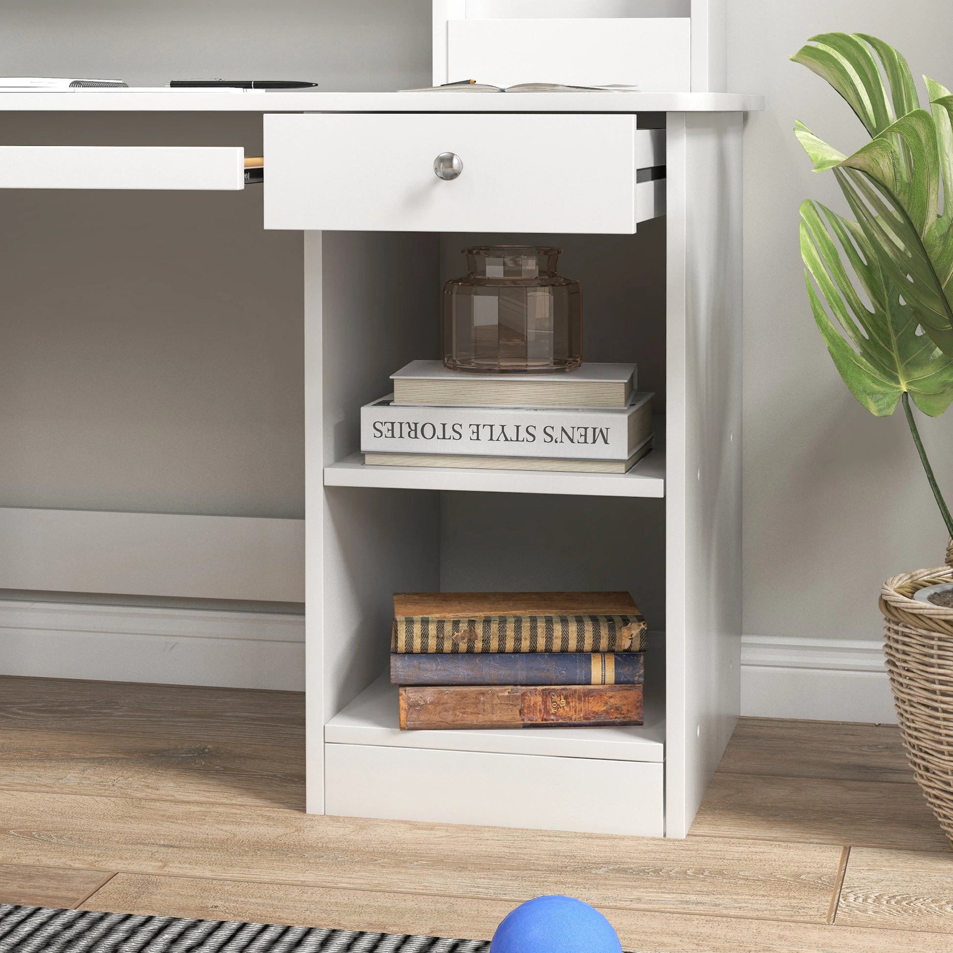 Kids Desk and Chair Set, Study Table for 5-8 Year Old, White Kids Desk Sets at Gallery Canada