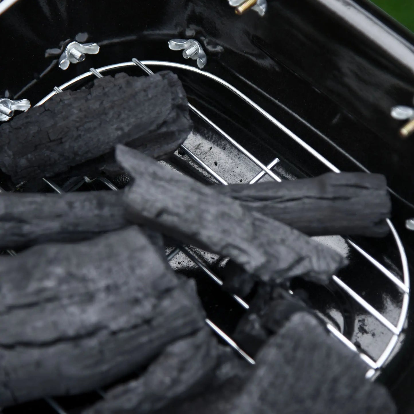 Portable Steel Charcoal Grill, Foldable Outdoor BBQ, 59 x 43 x 39 cm, Black Charcoal BBQ Grils at Gallery Canada
