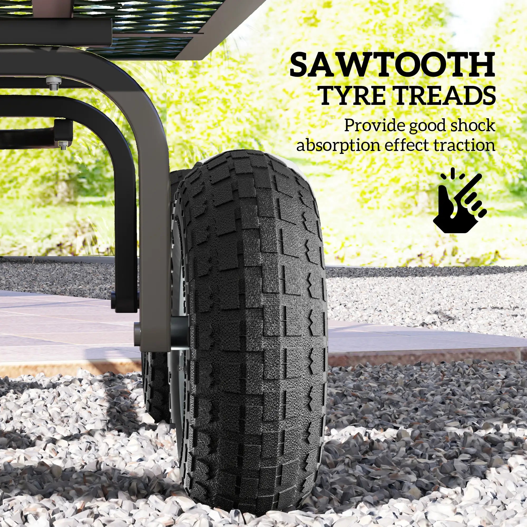 Set of 4 Pneumatic Wheels, 10