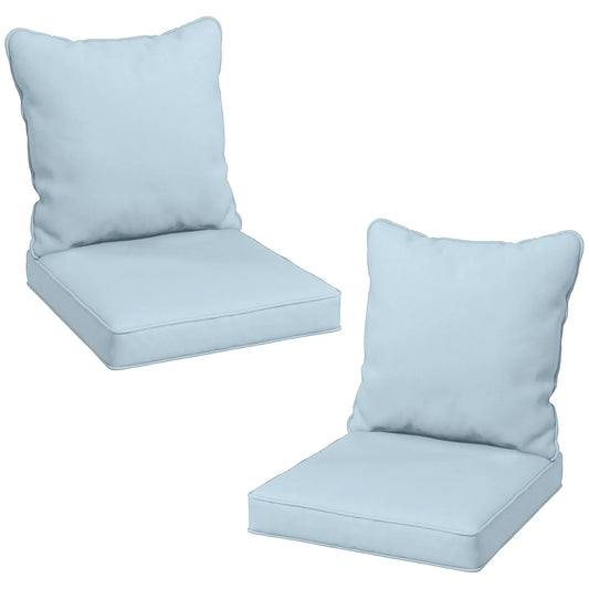 Patio Chair Cushions Set, Replacement Set of 2, Light Blue Patio Chair Cushions Light Blue at Gallery Canada