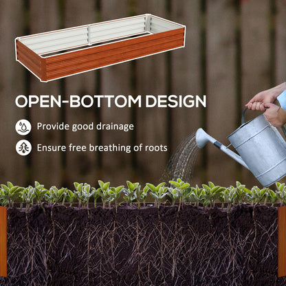 95x36x12 Galvanized Raised Garden Bed, Brown Galvanized Planter Boxes at Gallery Canada