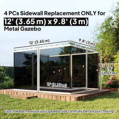 Mosquito Netting for Gazebo, 10' x 12', Cream White, Black Gazebo Sidewalls at Gallery Canada