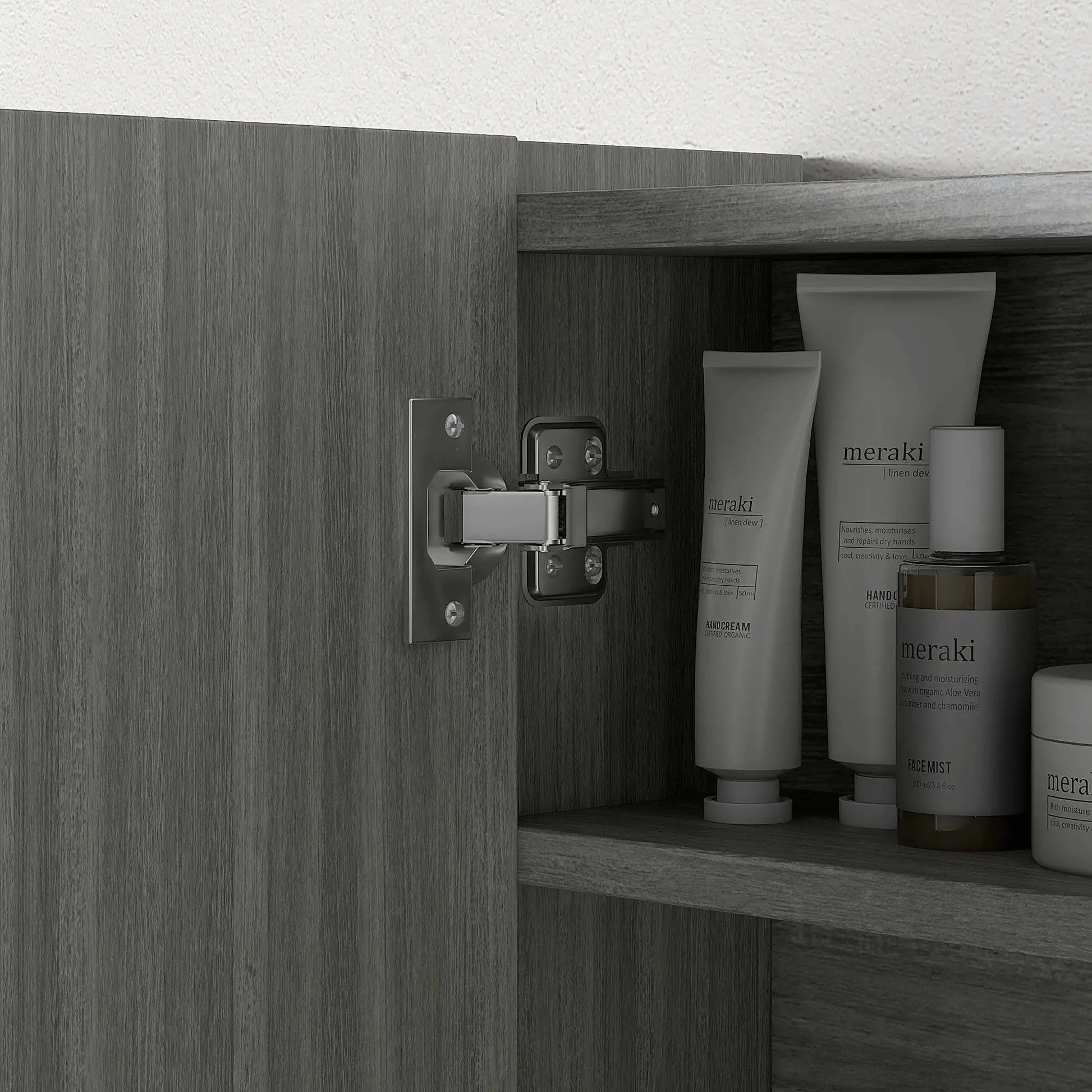 Wall Mount Mirrored Medicine Cabinet, Adjustable Shelf, Double Soft Closing Doors, Grey Mirror Medicine Cabinets at Gallery Canada