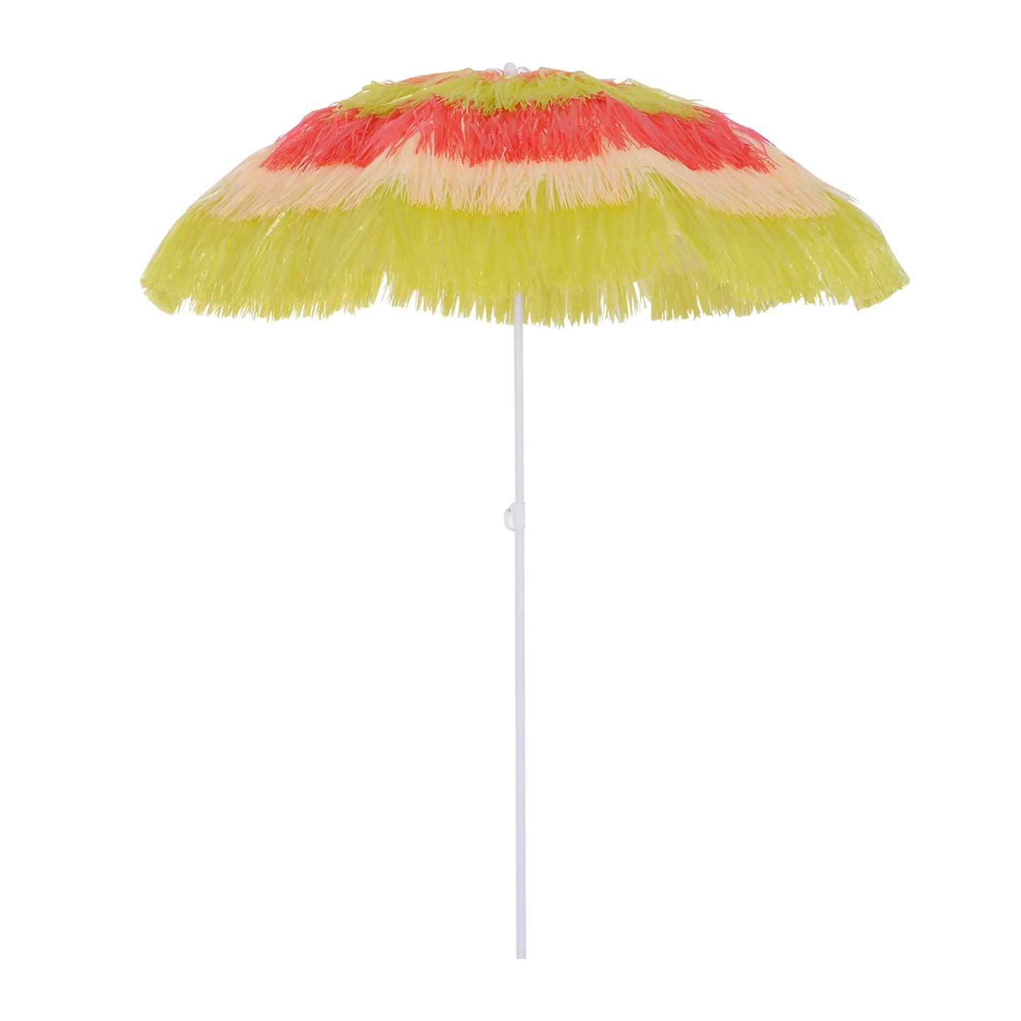 6FT Beach Umbrella, Tilt Sunshade, Adjustable Height, Multi-Color Beach Umbrellas Multi Colour at Gallery Canada