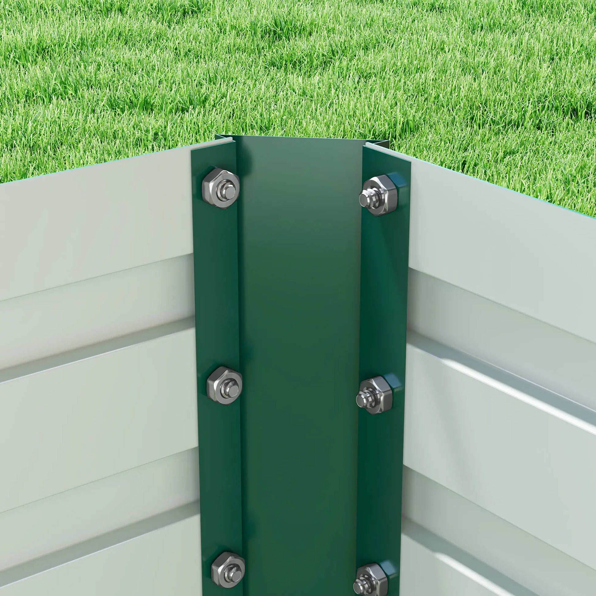 8' x 4' x 2' Raised Garden Bed, Galvanized Planter Box, Green Raised Garden Beds at Gallery Canada